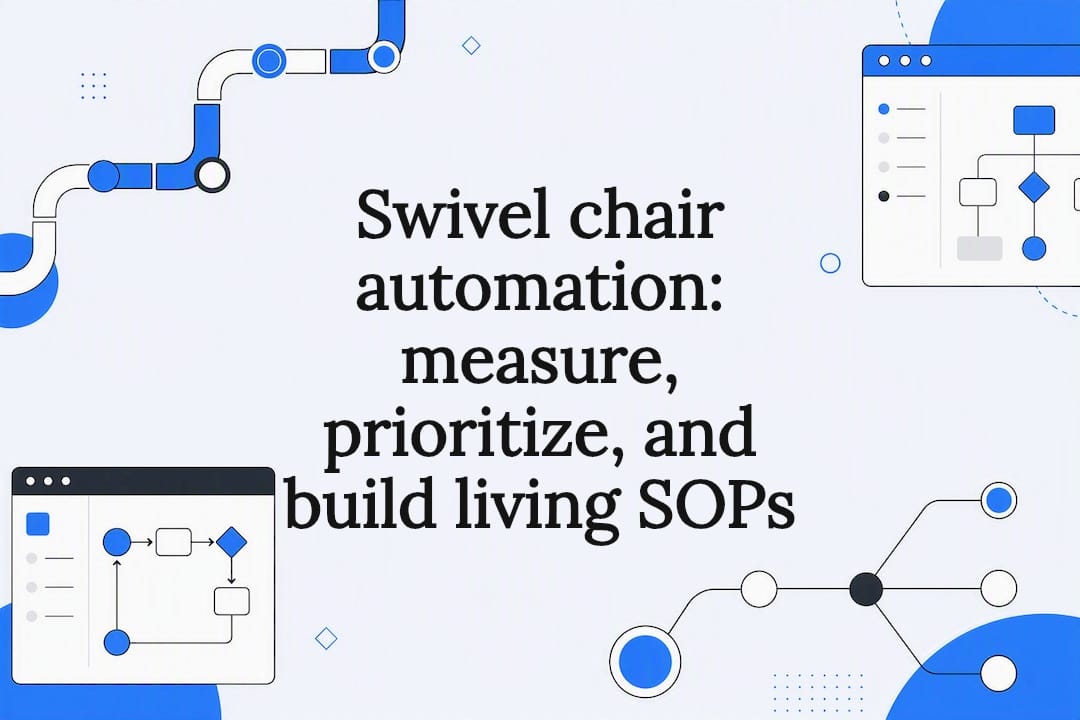 Decorative swivel chair automation title card