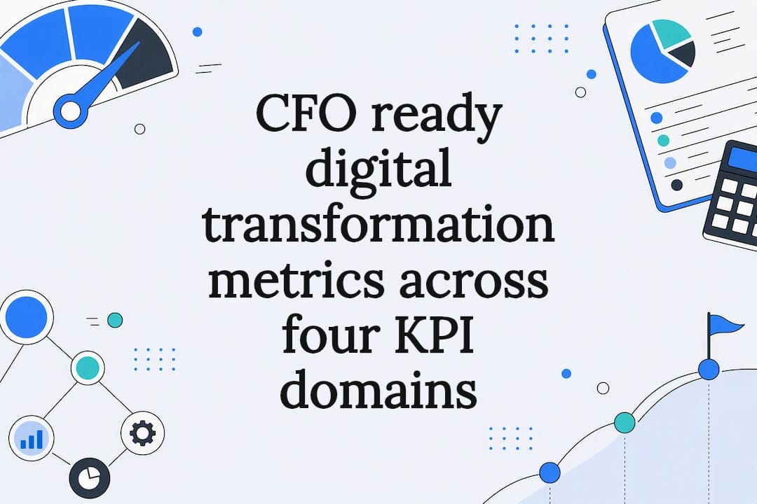 Digital transformation KPI title card