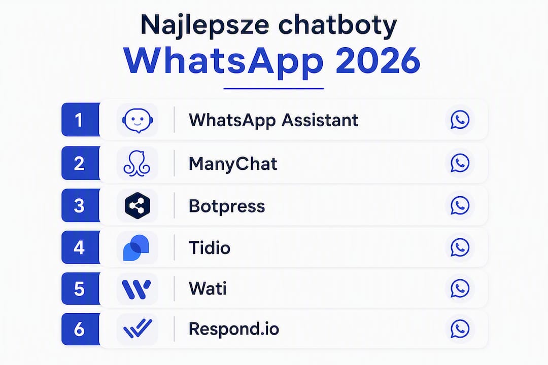 Infografika: TOP chatboty na WhatsApp – nasz ranking najlepszych rozwiązań