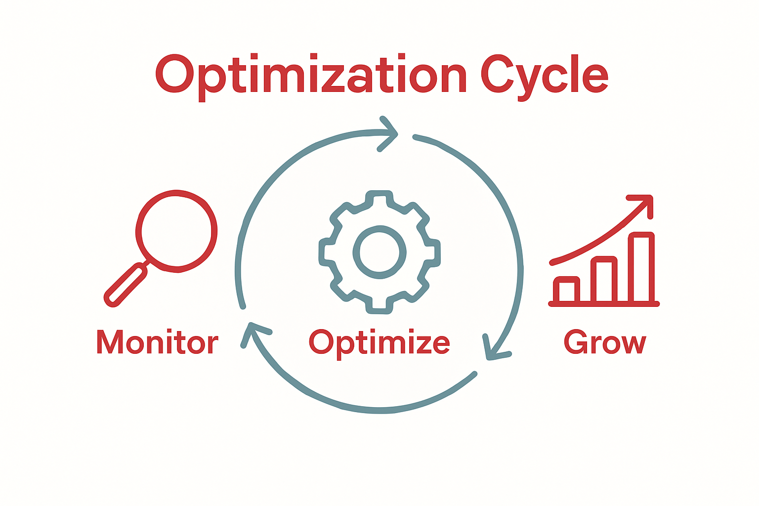 Cycle chart for marketing optimization process