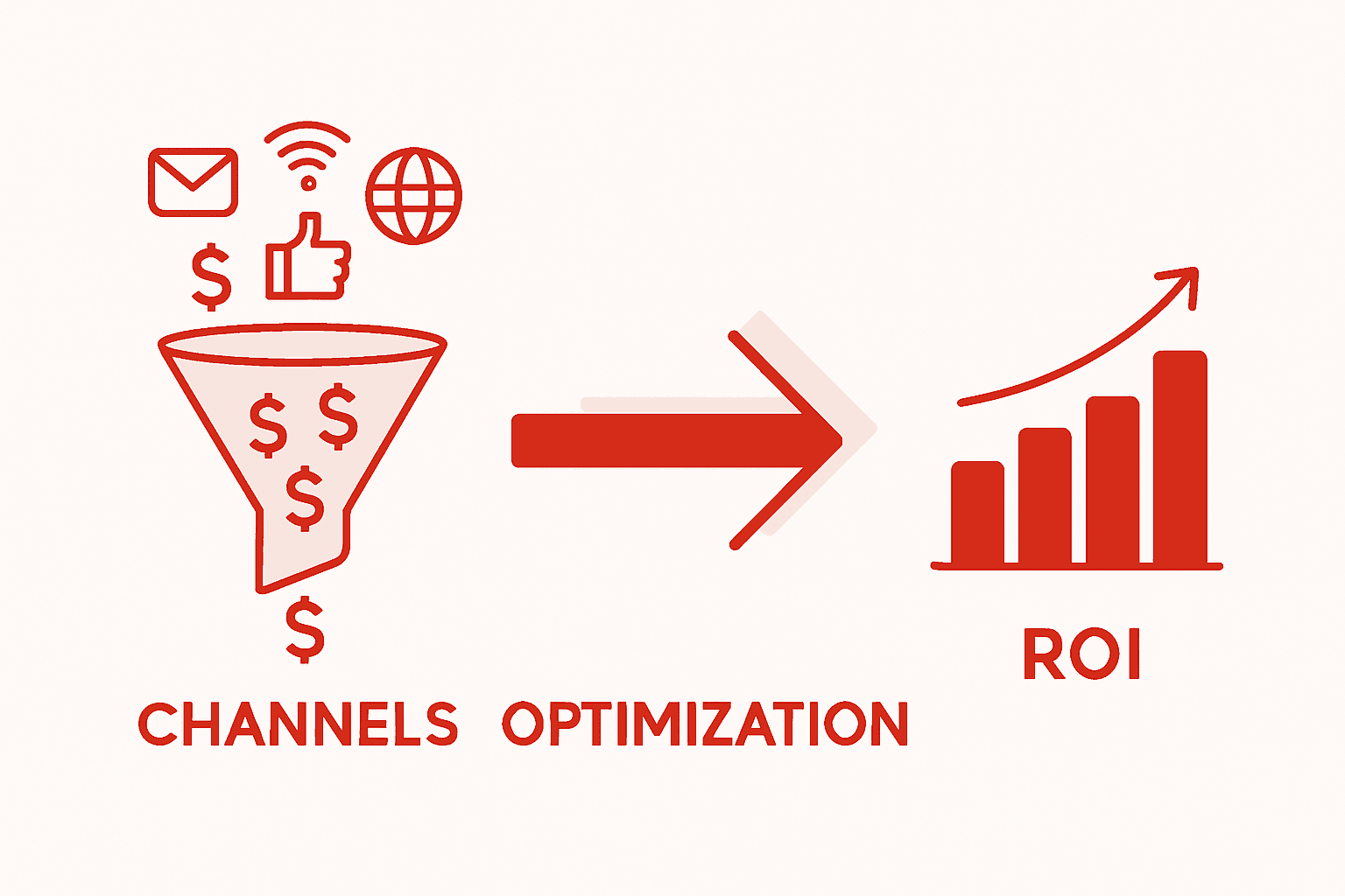 Process of ad spend optimization infographic