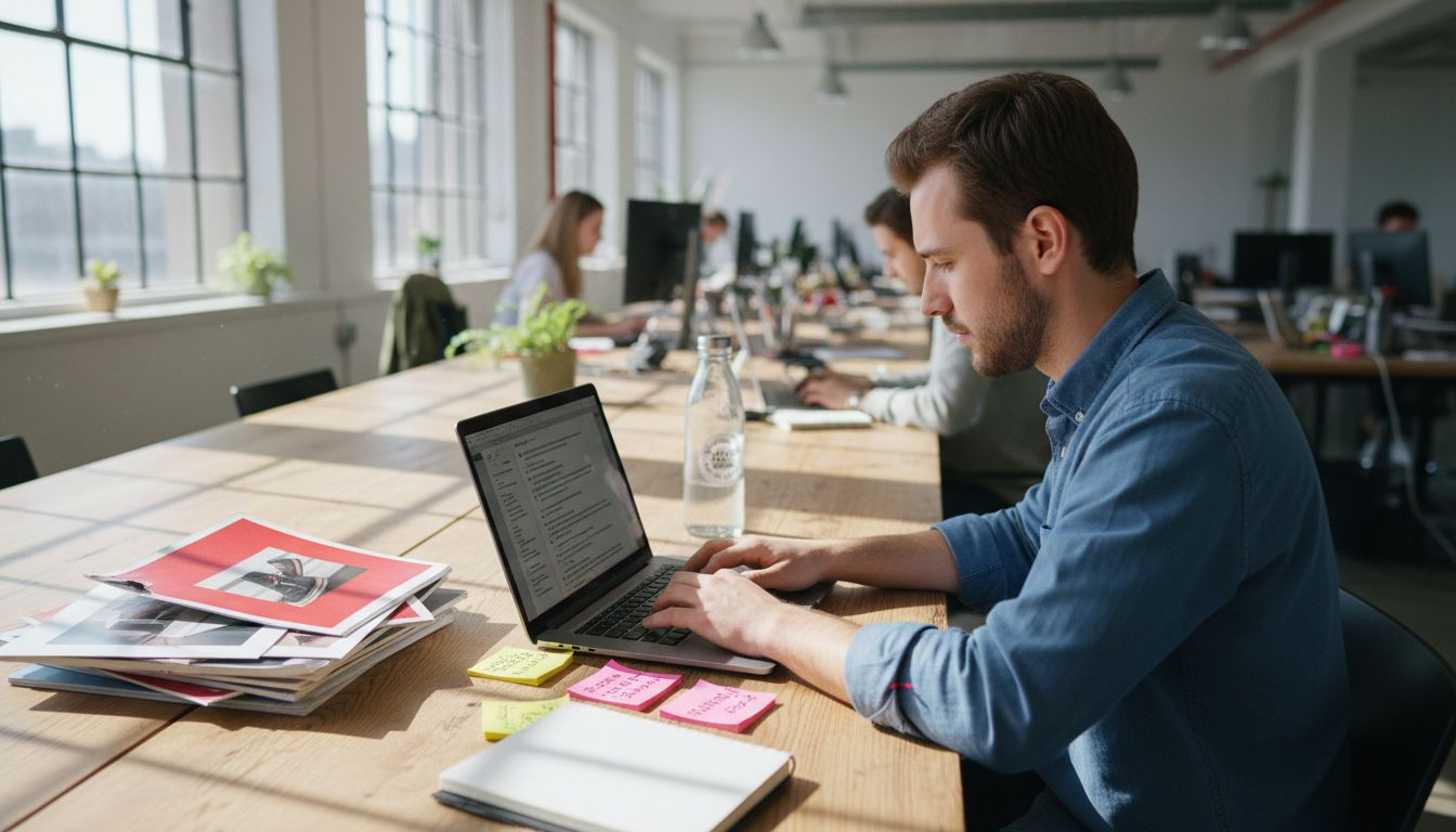 Ecommerce specialist updating product listing details