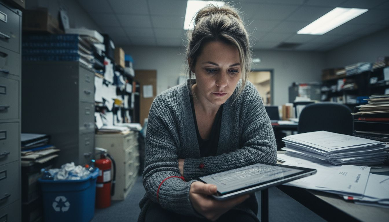 Officer checks compliance audit in back office