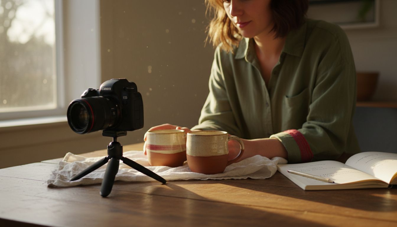 Seller optimizing product listings at home