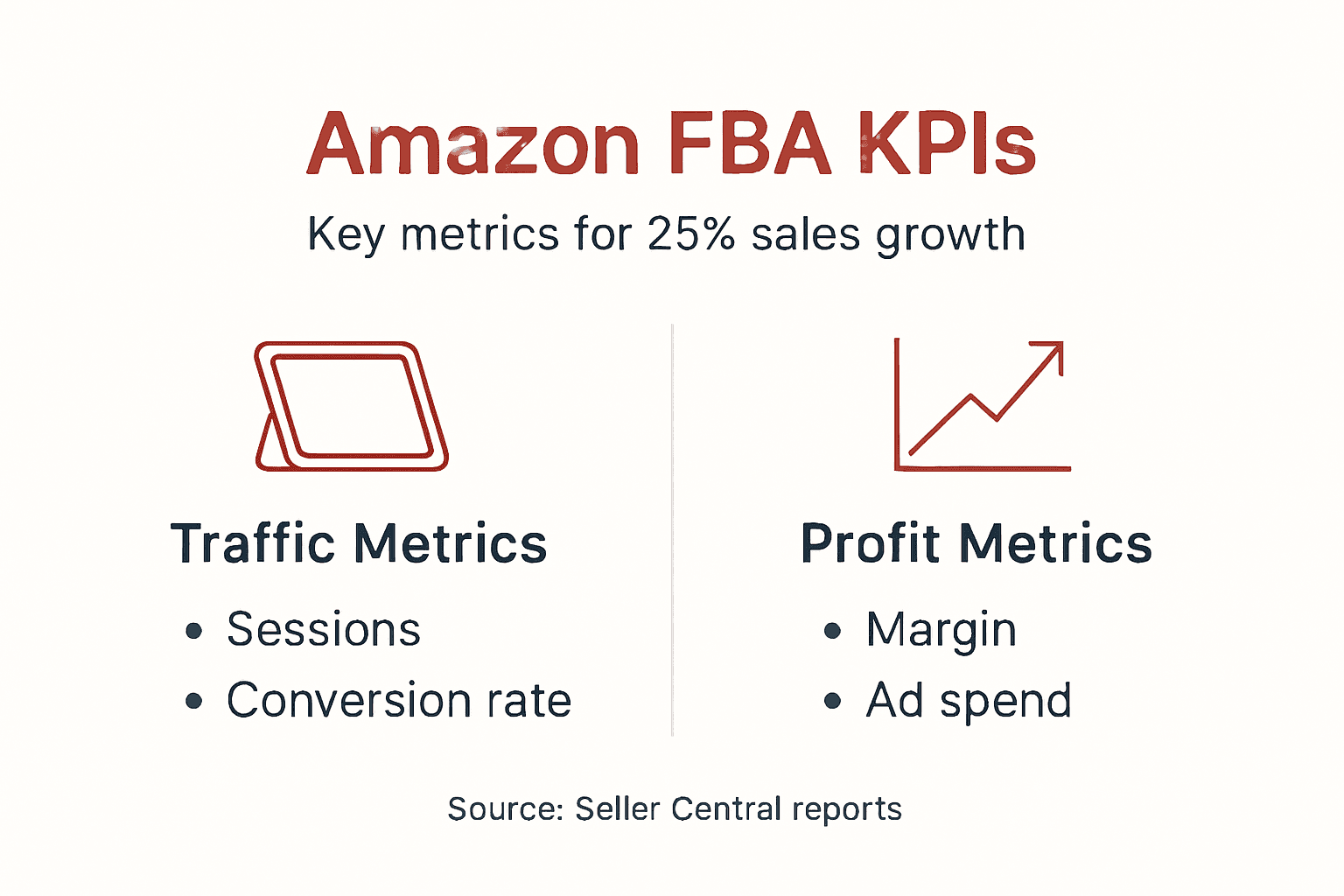 Amazon FBA KPI infographic for sales growth