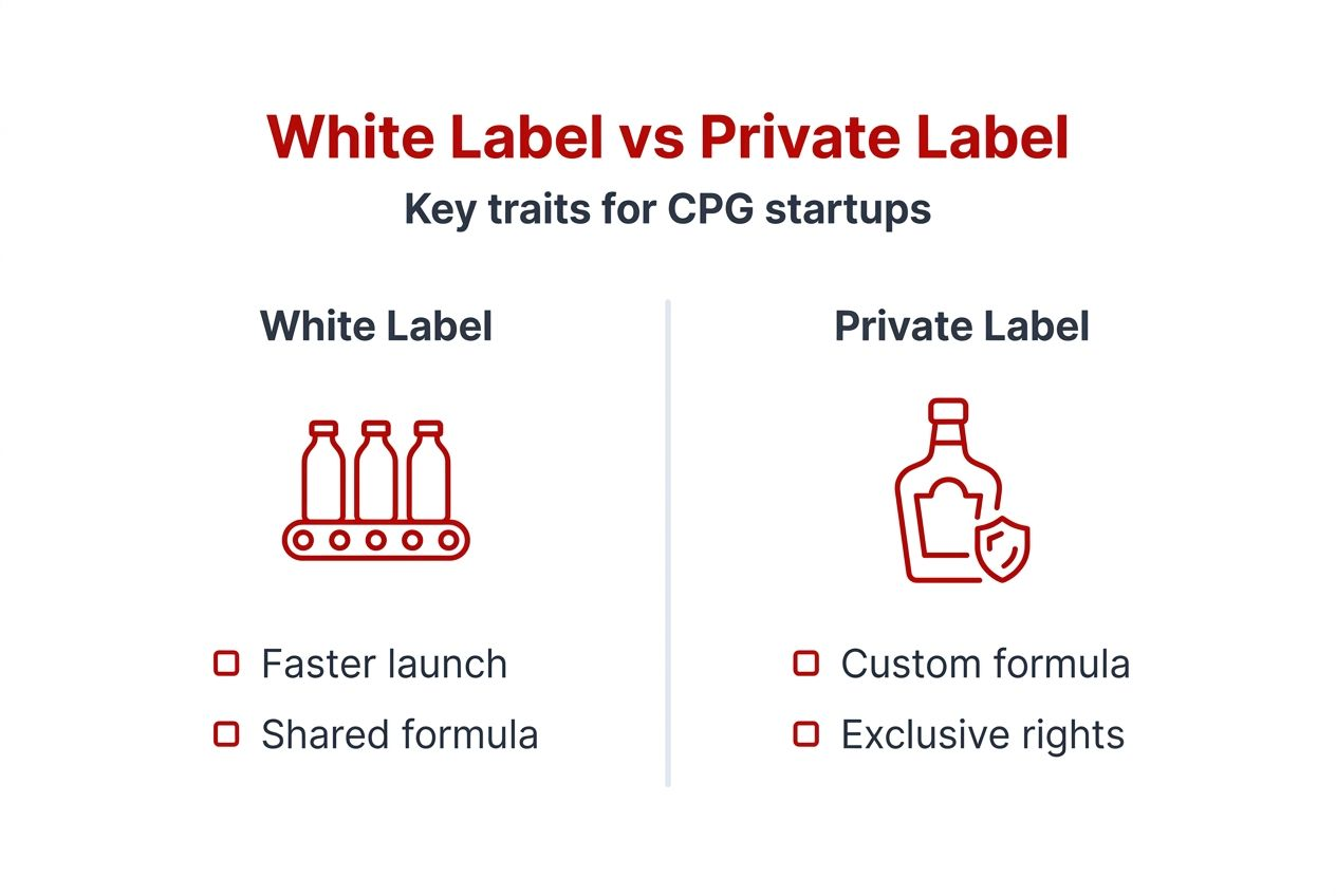 Infographic comparing white and private label traits