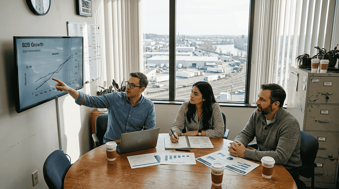 Team planning CPG B2B ecommerce growth