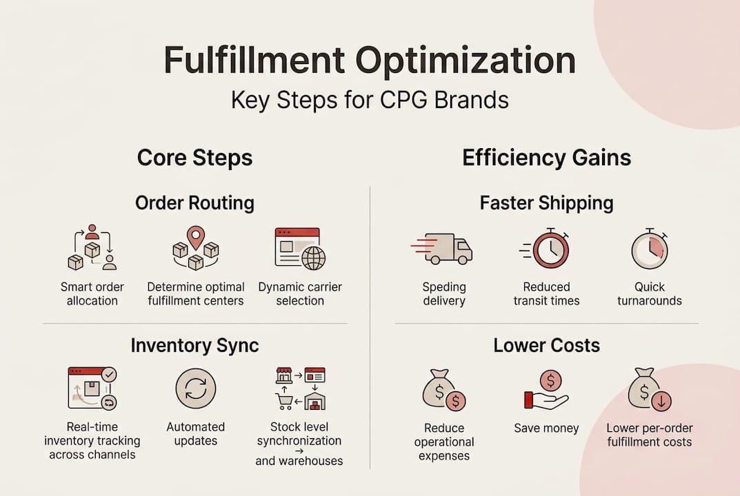 Infographic of fulfillment optimization key steps