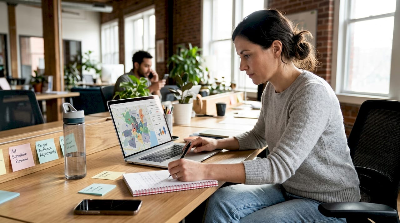 Digital marketer plans geotargeted campaign