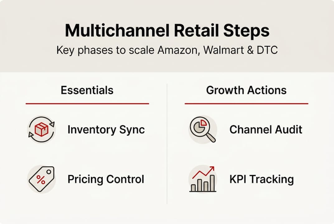 Infographic of main multichannel retail steps