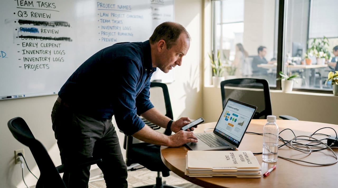 CPG operations manager works on compliance workflow