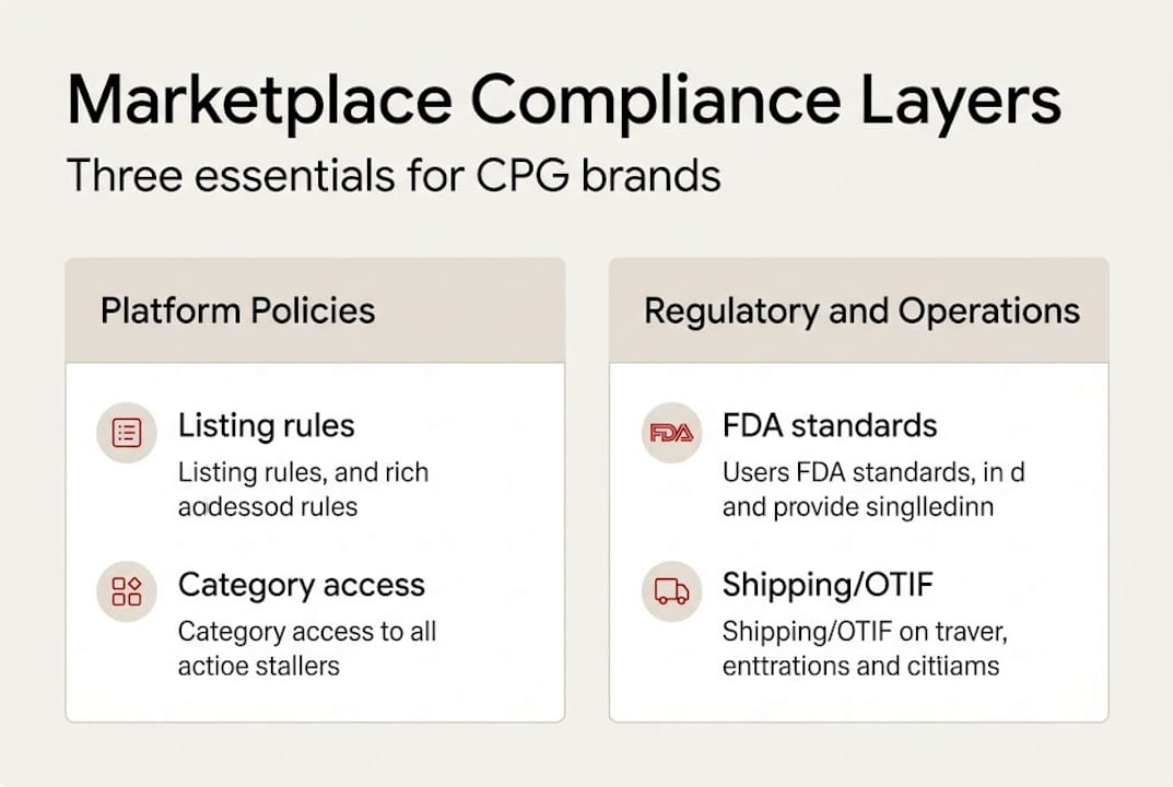 Infographic showing layers of CPG compliance