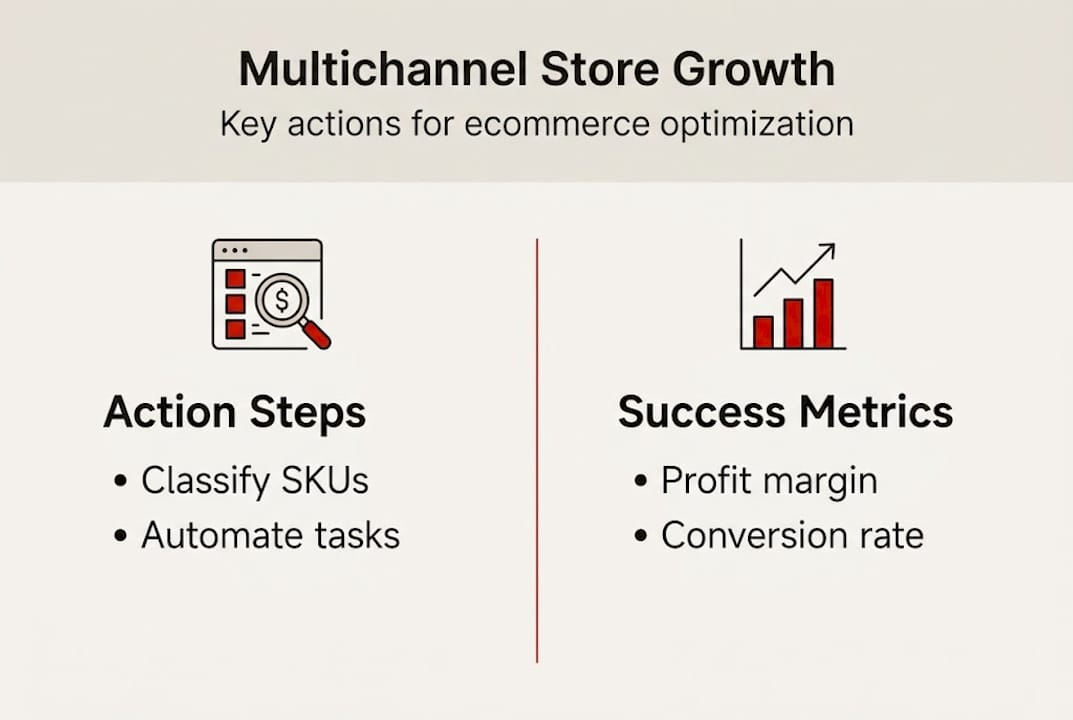 Infographic about store growth optimization steps