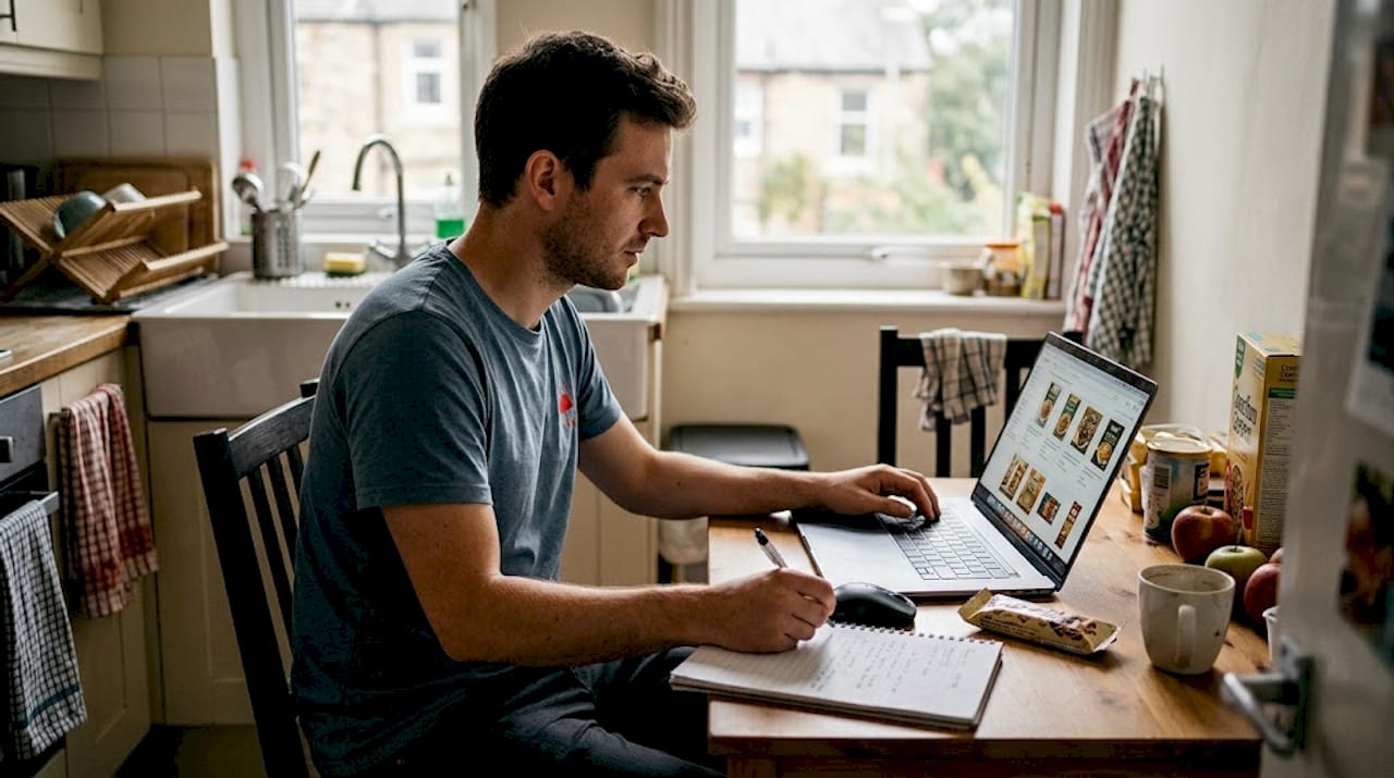 Auditing CPG product images at kitchen table