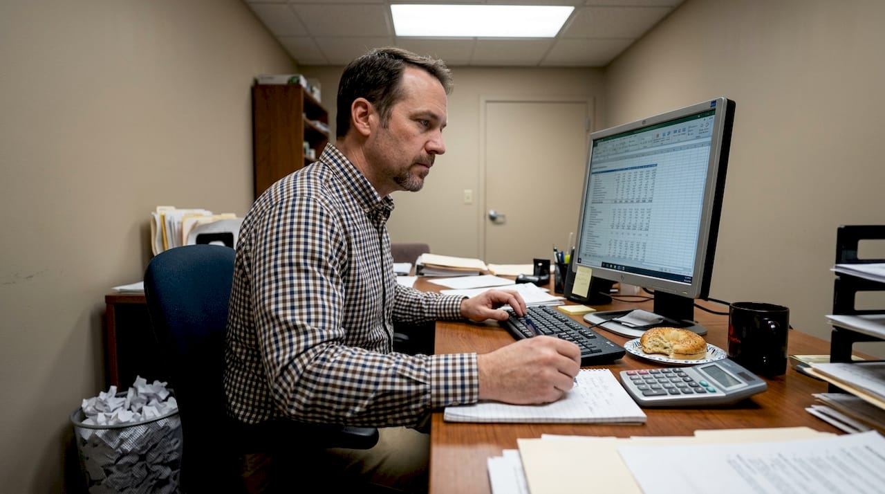 Financial analyst checks CPG margin details