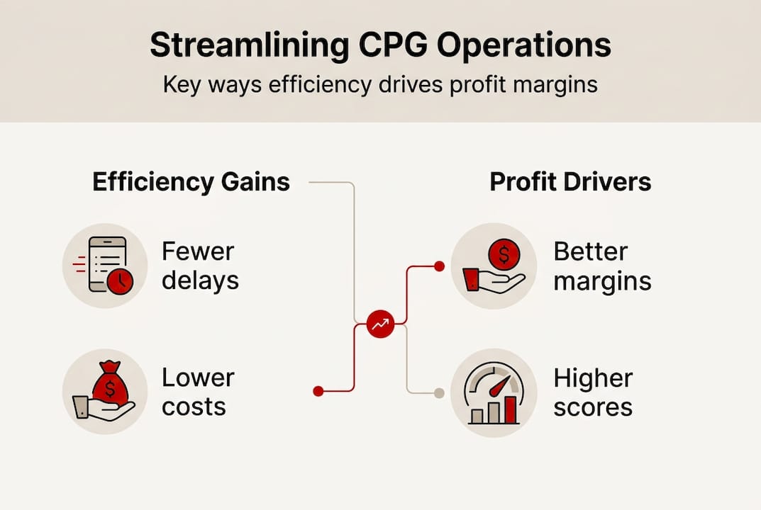 Infographic showing CPG efficiency and profit