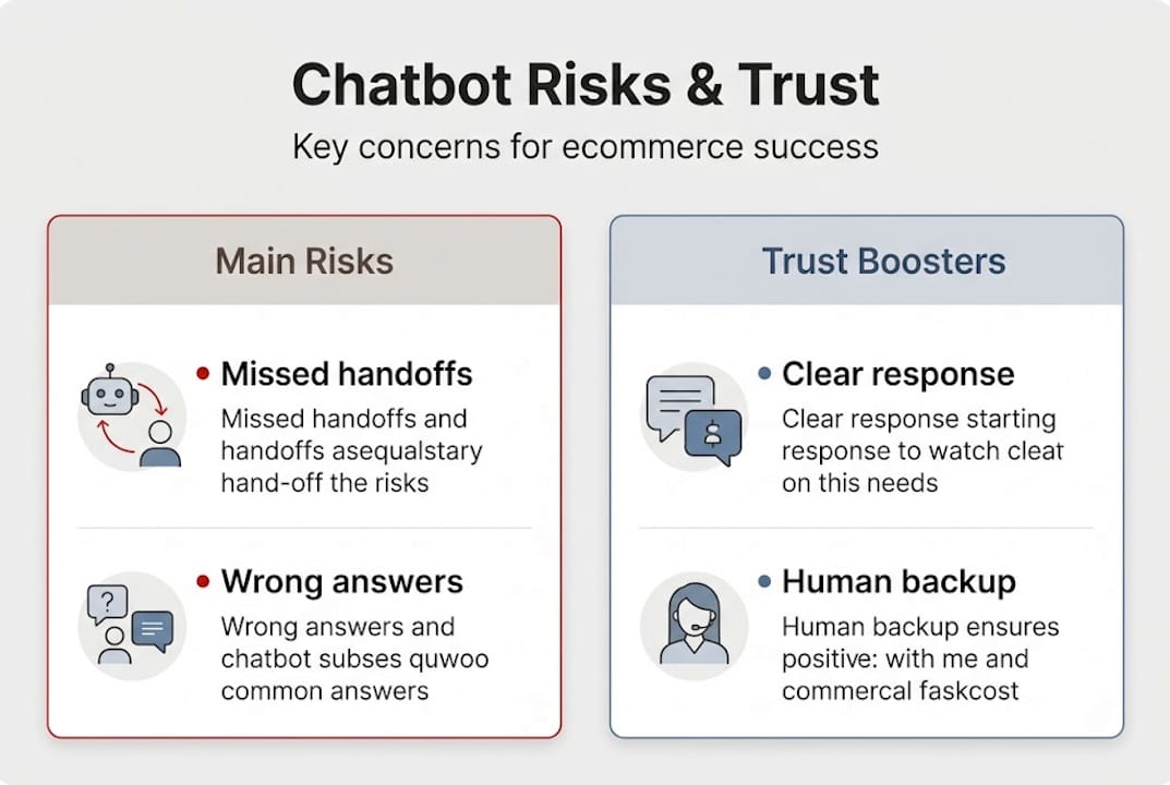 Infographic of main chatbot risks and trust factors