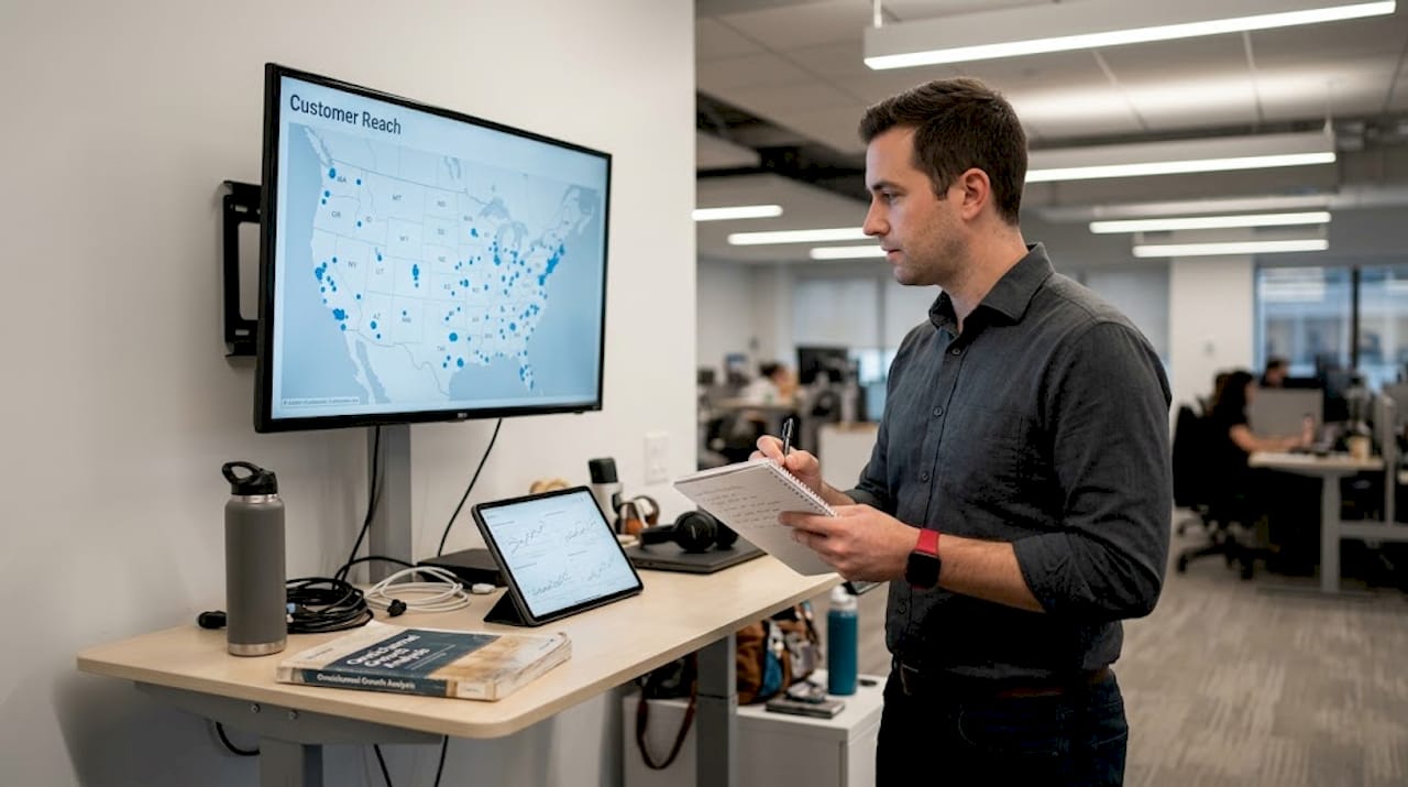 Analytics manager studying Walmart shopper data