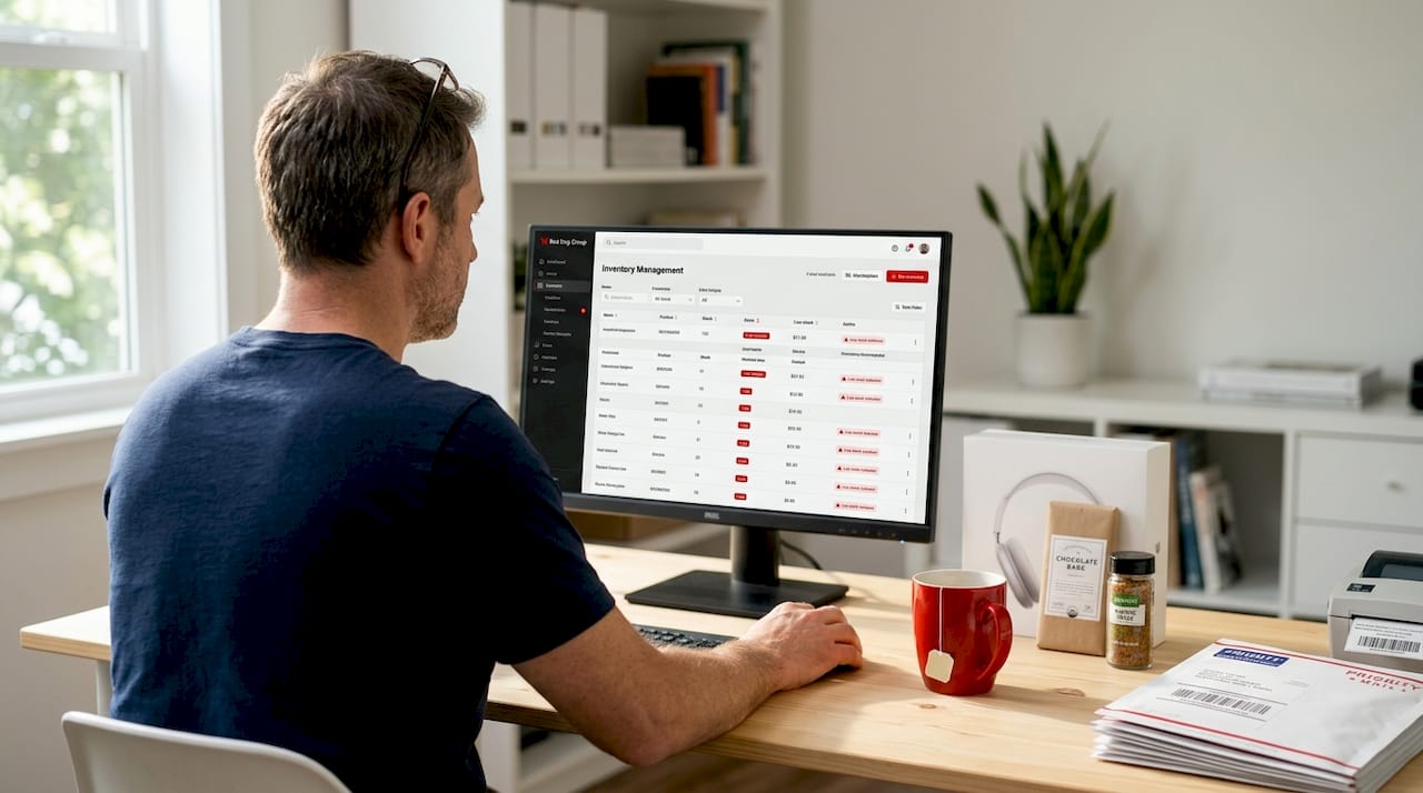 Person managing single marketplace CPG inventory