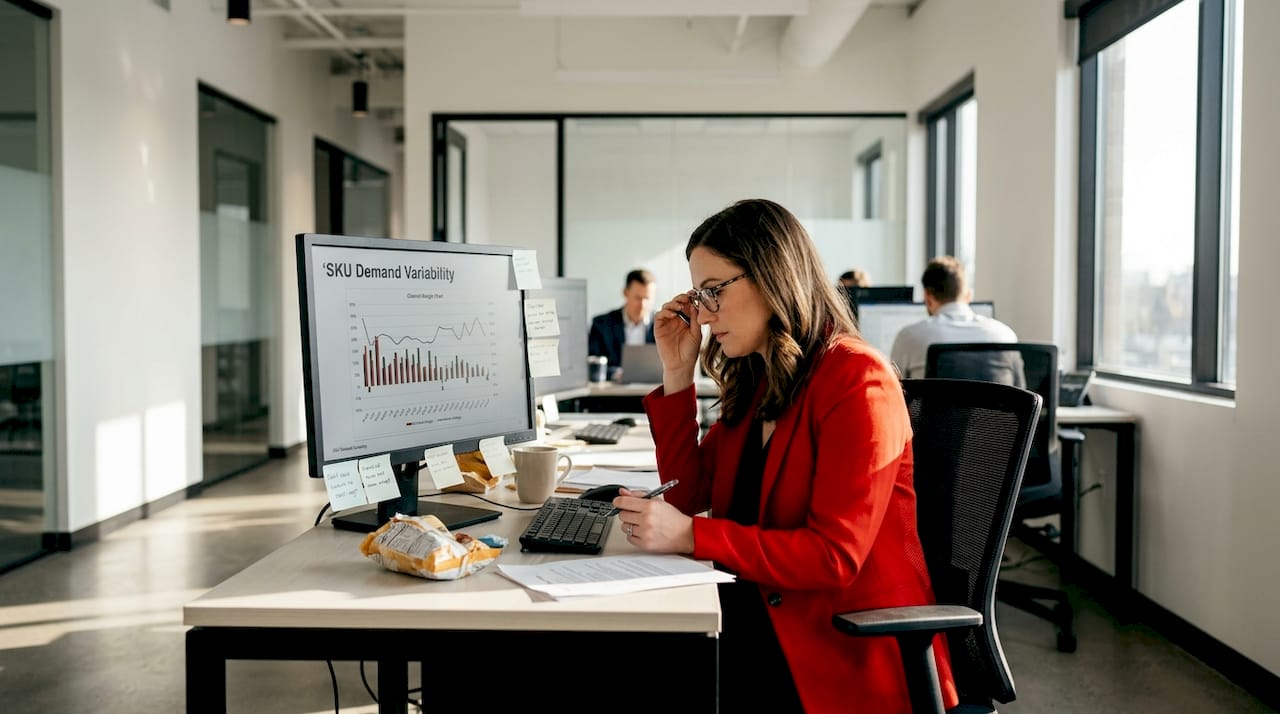 Analyst examining multichannel retail data