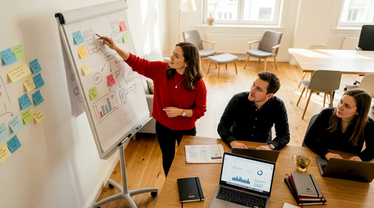 Startup team rapidly planning scaling strategy