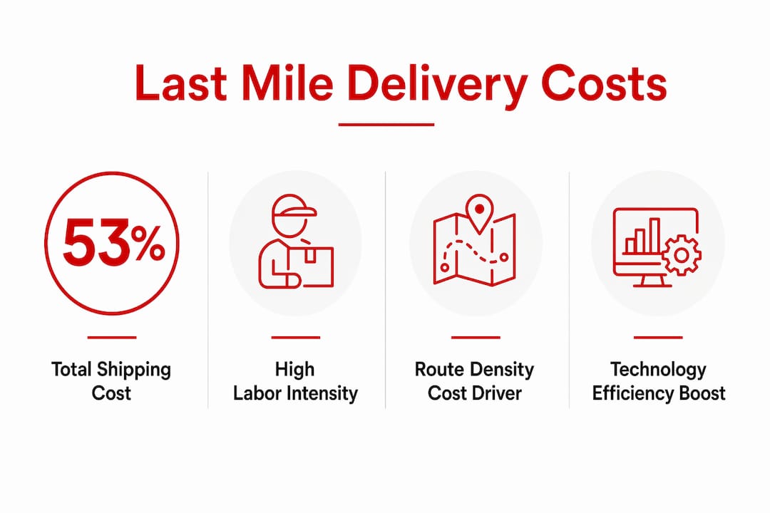 Infographic detailing key cost factors in last mile delivery