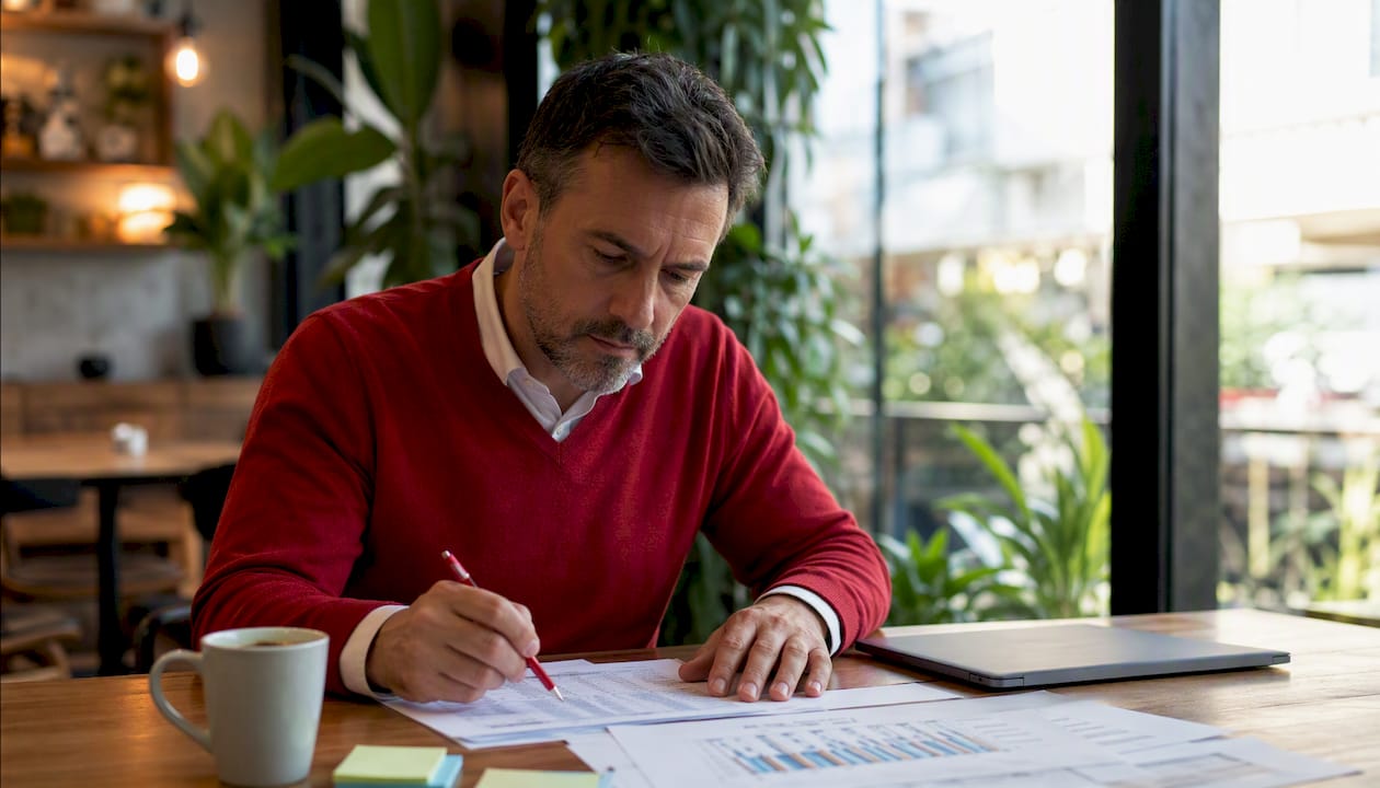 Analyst reviewing revenue and margin examples
