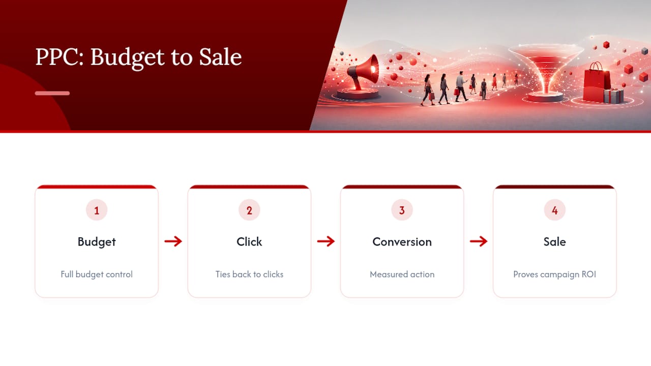 Diagram of PPC ROI measurement flow