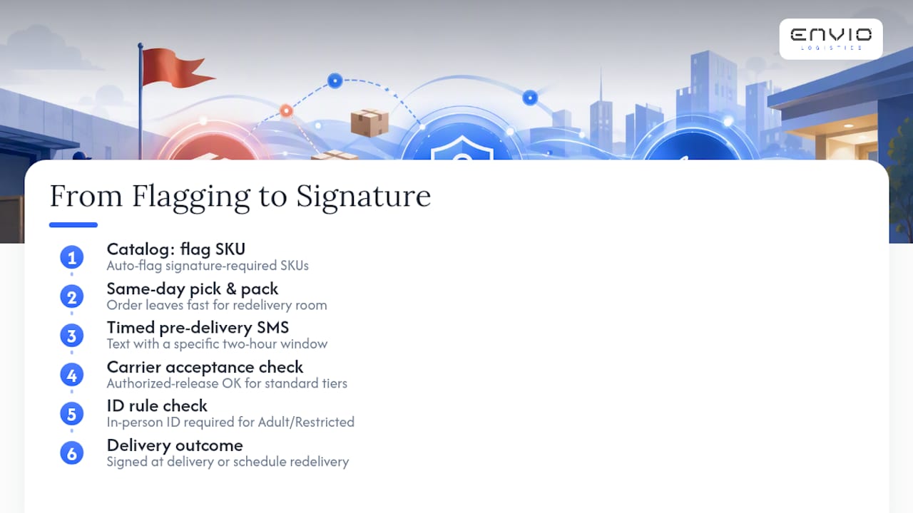 Workflow for preventing failed signature deliveries