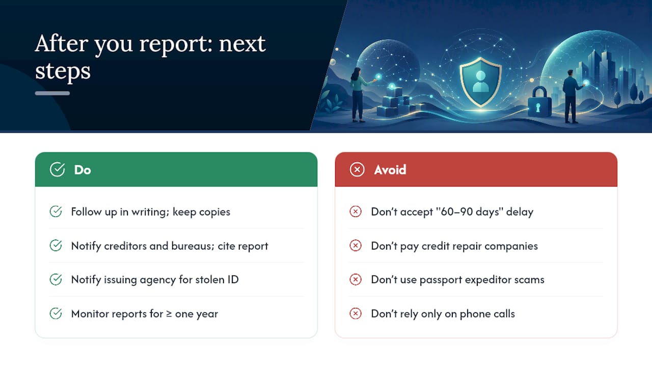 What Happens After You Report Identity Theft? — overview diagram