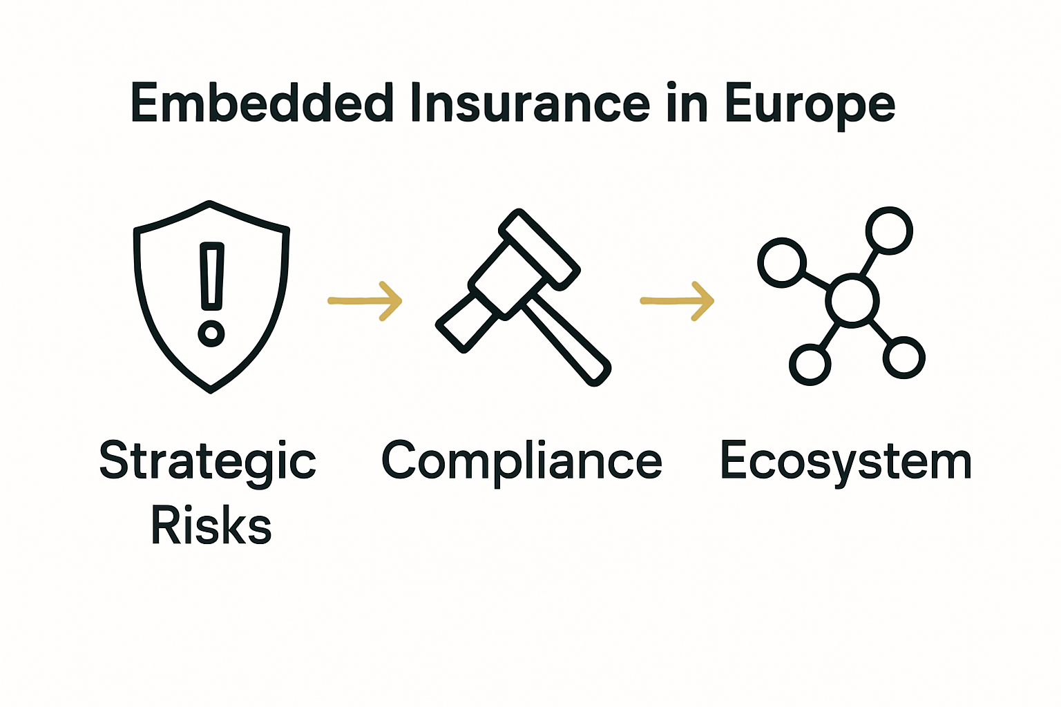 Infographic illustrating risks, compliance, ecosystem