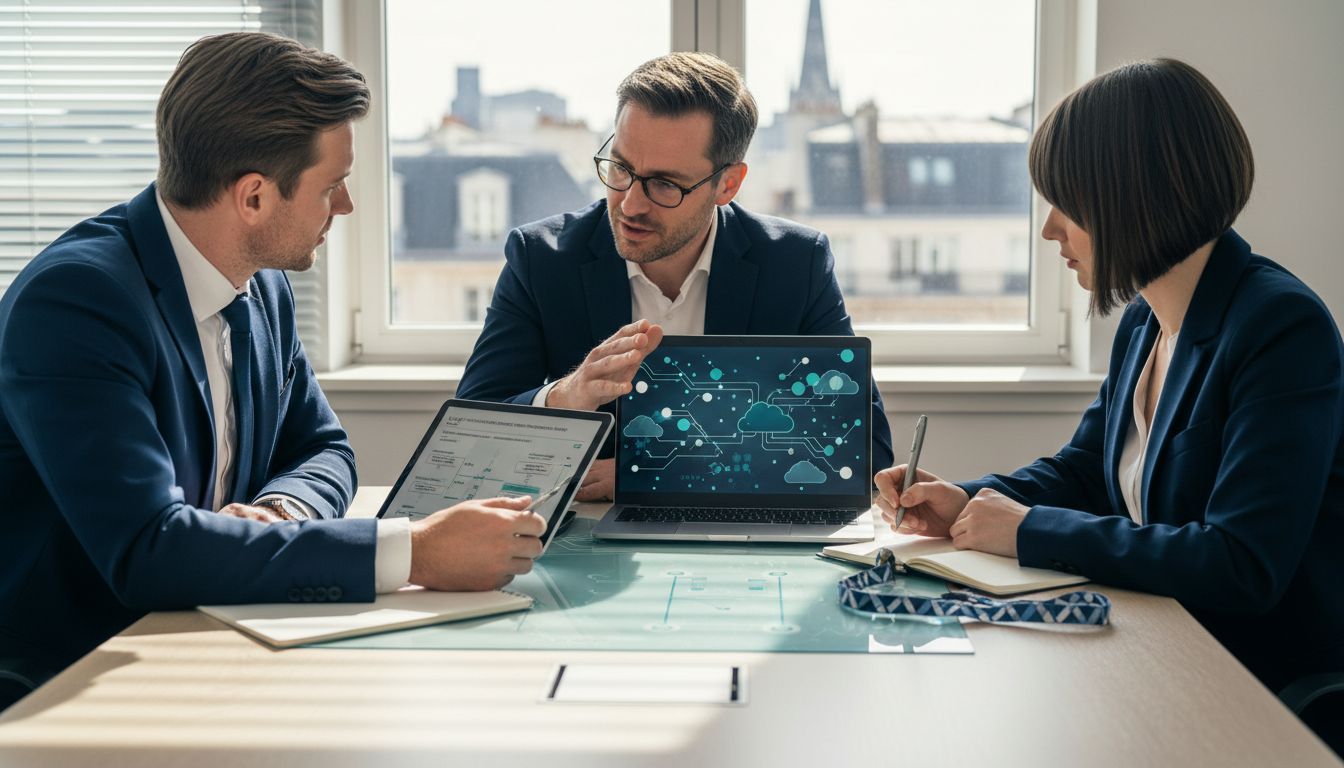 Insurance team meeting on technology integration