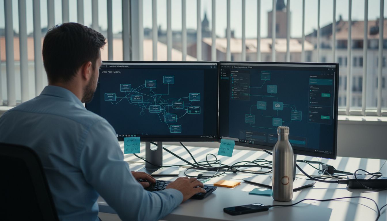 IT specialist managing insurance platform interface