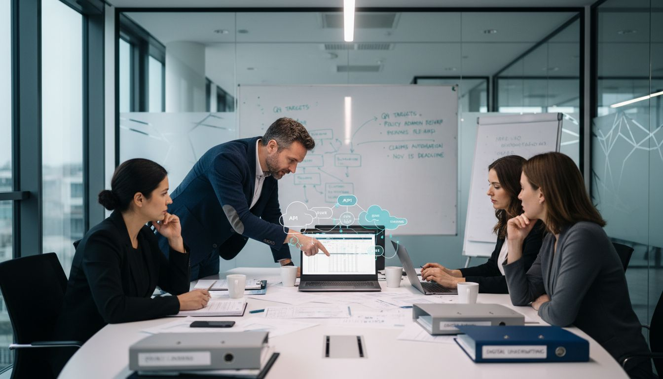 Insurance team discusses data security safeguards