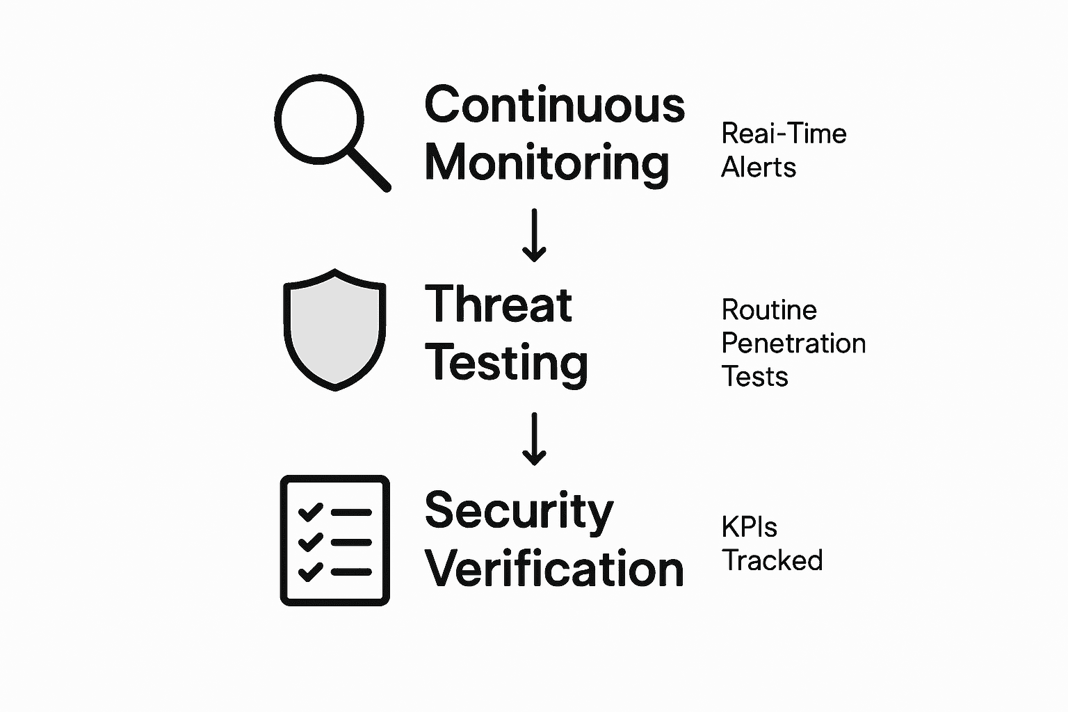 Infographic shows data security monitoring cycle