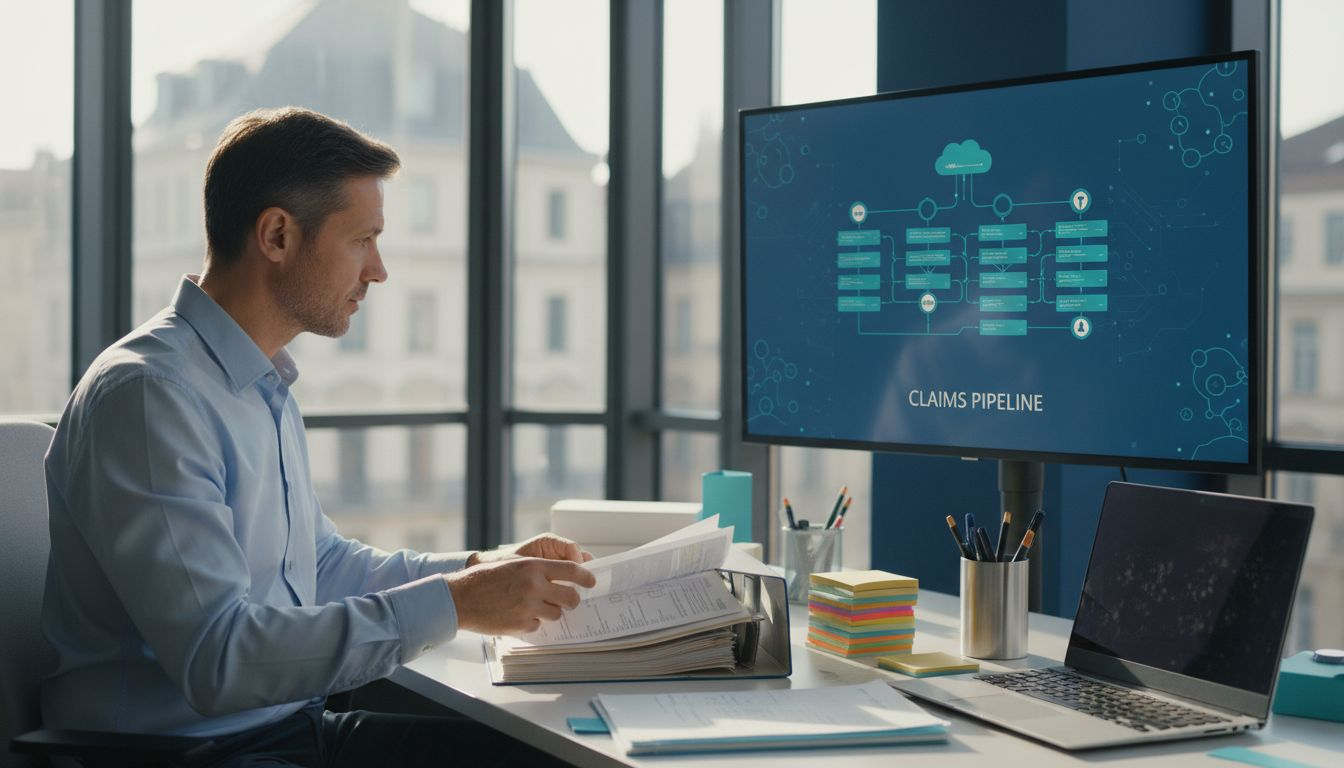 Manager reviews claims processing workflow