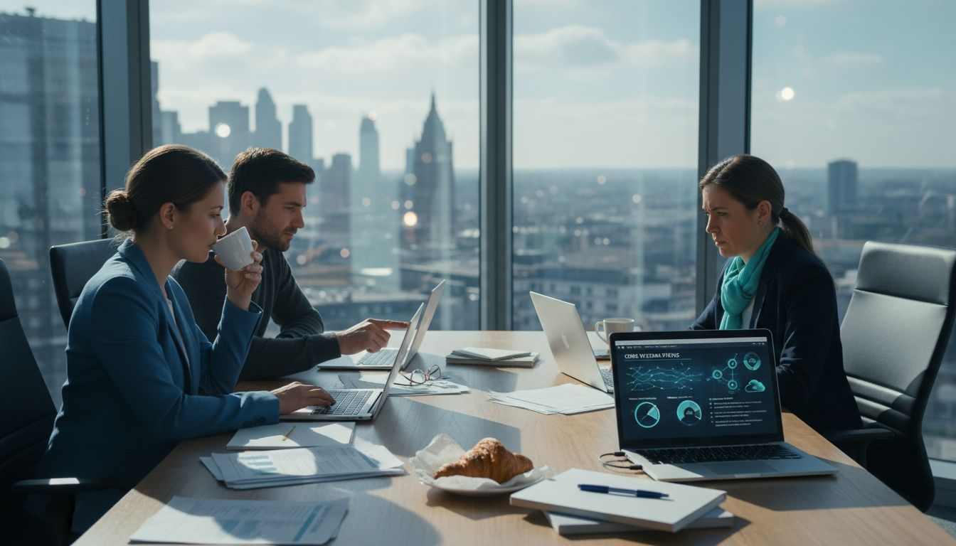 Insurance team working with core systems dashboard