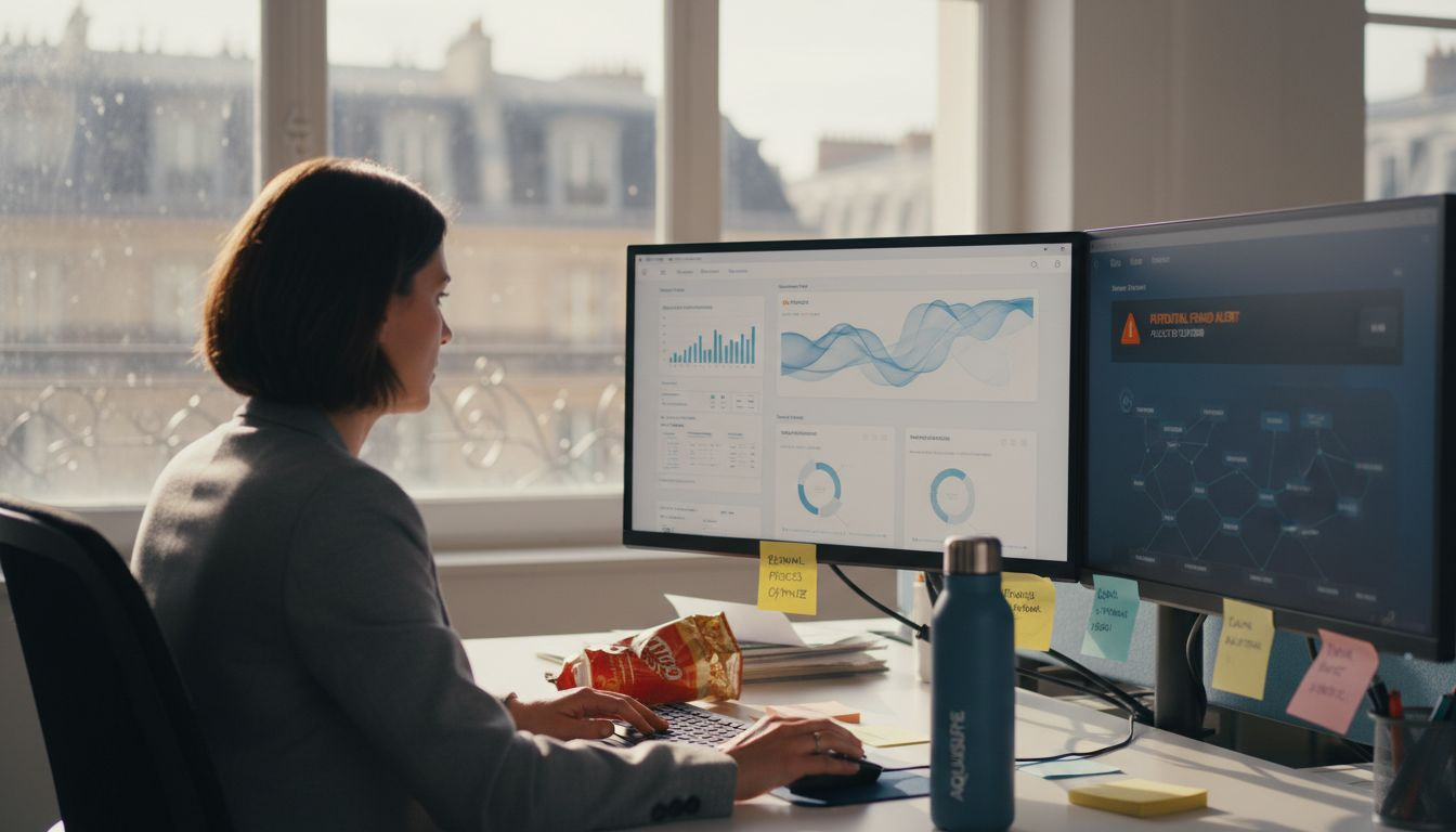 Insurance operations staff reviewing platform dashboard