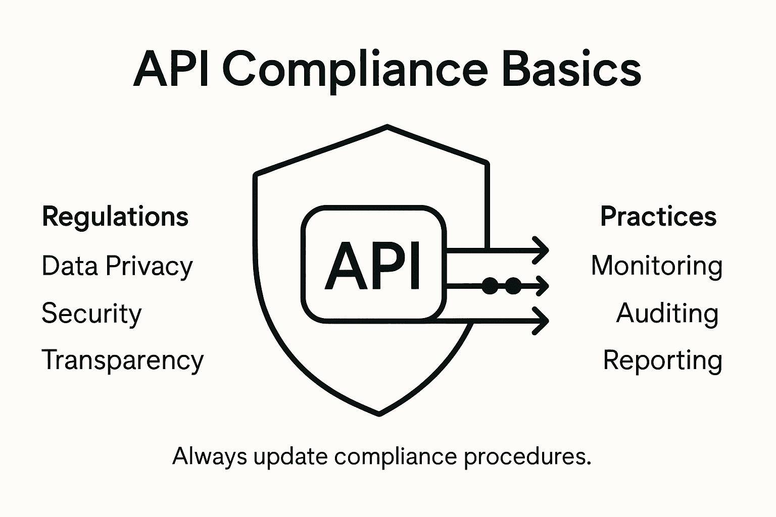 Infographic with core API compliance points