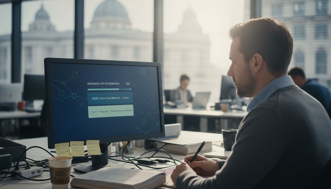 Analyst checks insurance API dashboard alerts