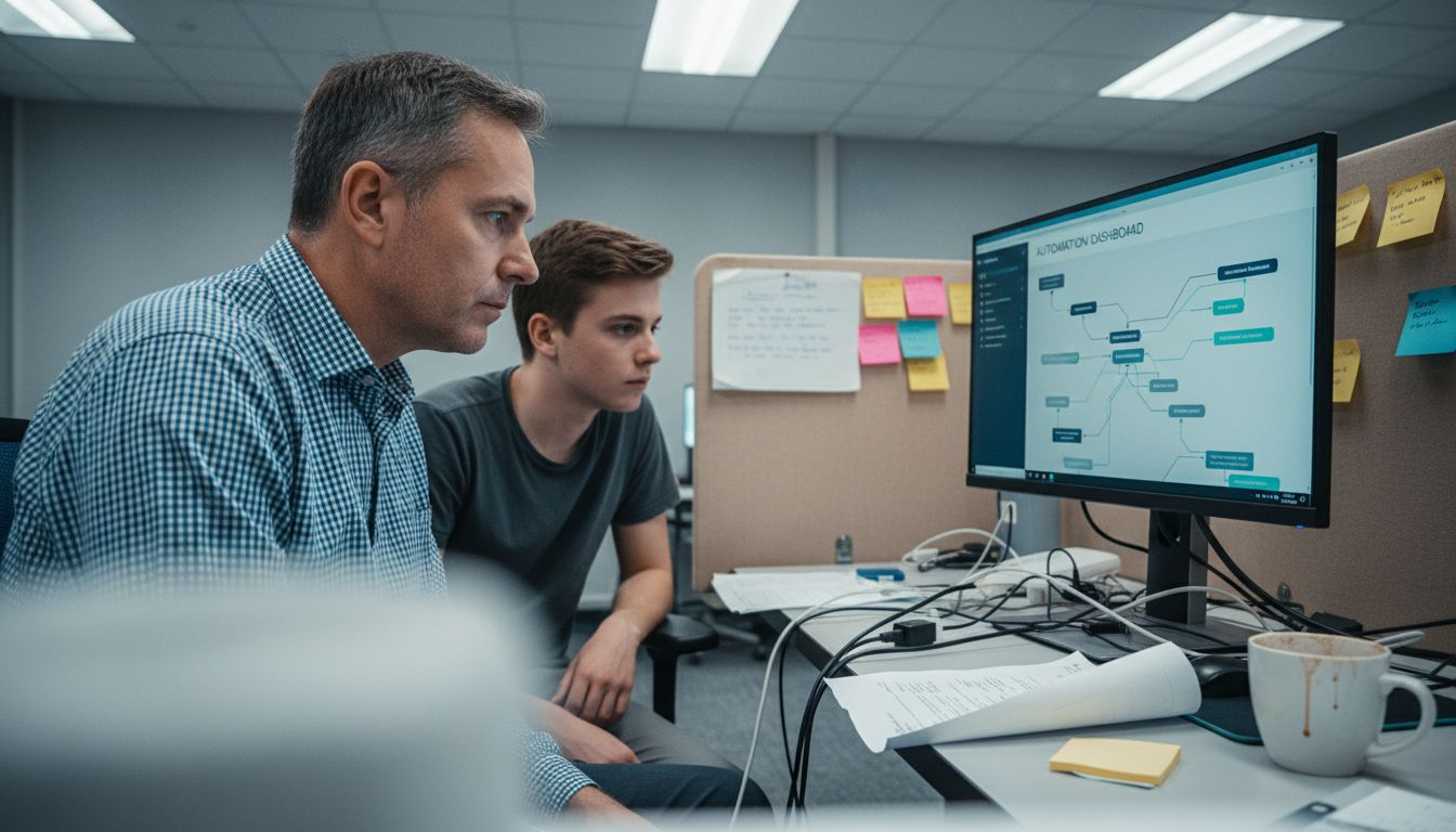 Team managing claims automation dashboard