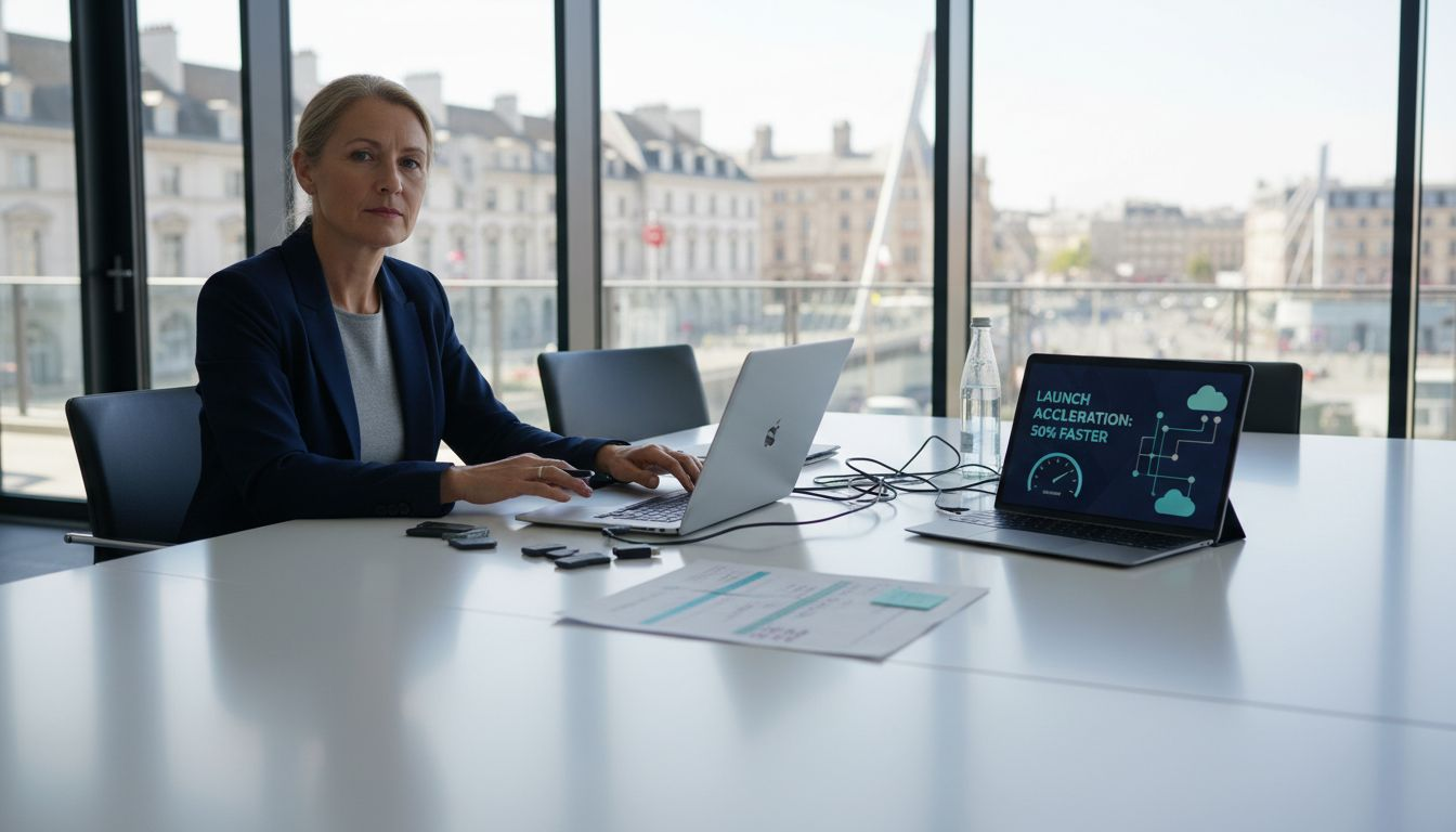 IT manager working on launch acceleration