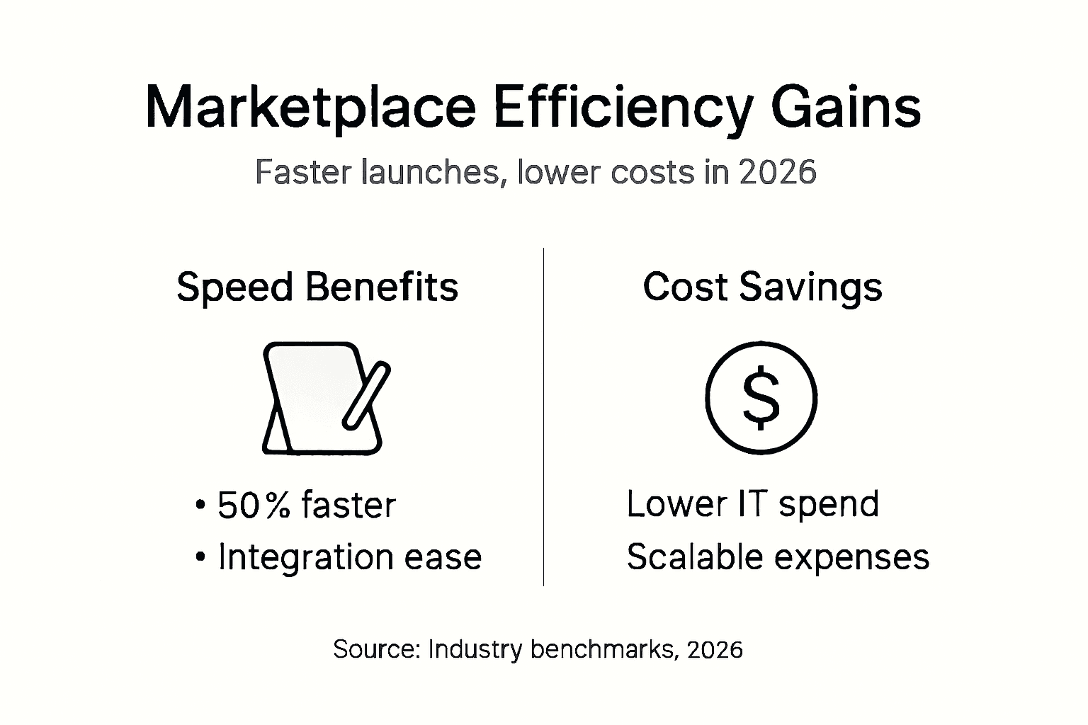 Infographic with speed and cost savings of insurance marketplaces