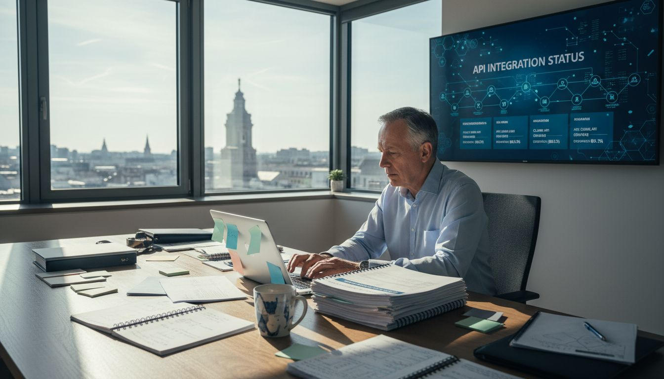 Insurance IT manager working on API integration