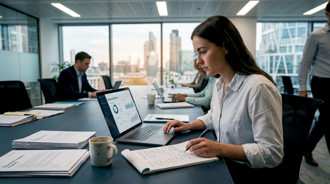 Analyst updating AI-based insurance risk dashboard