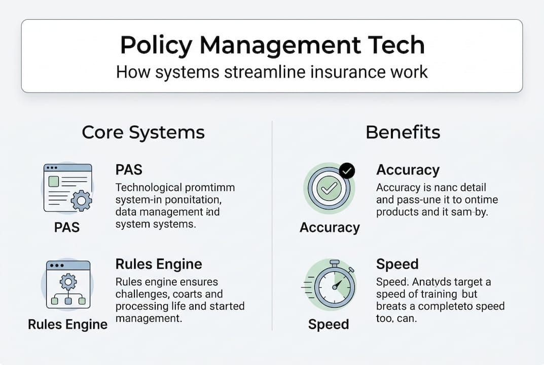 Infographic showing core systems and benefits