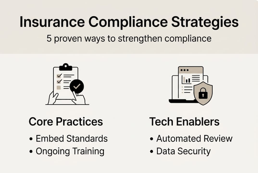 Infographic of compliance strategies and practices