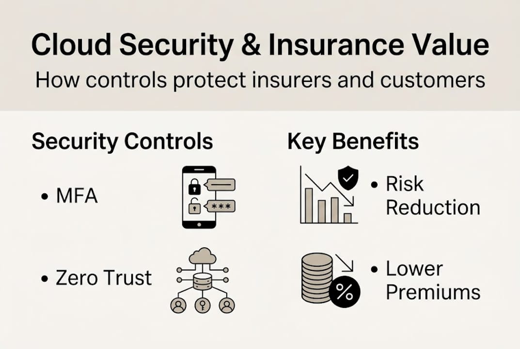 Infographic: cloud security insurance impact summary