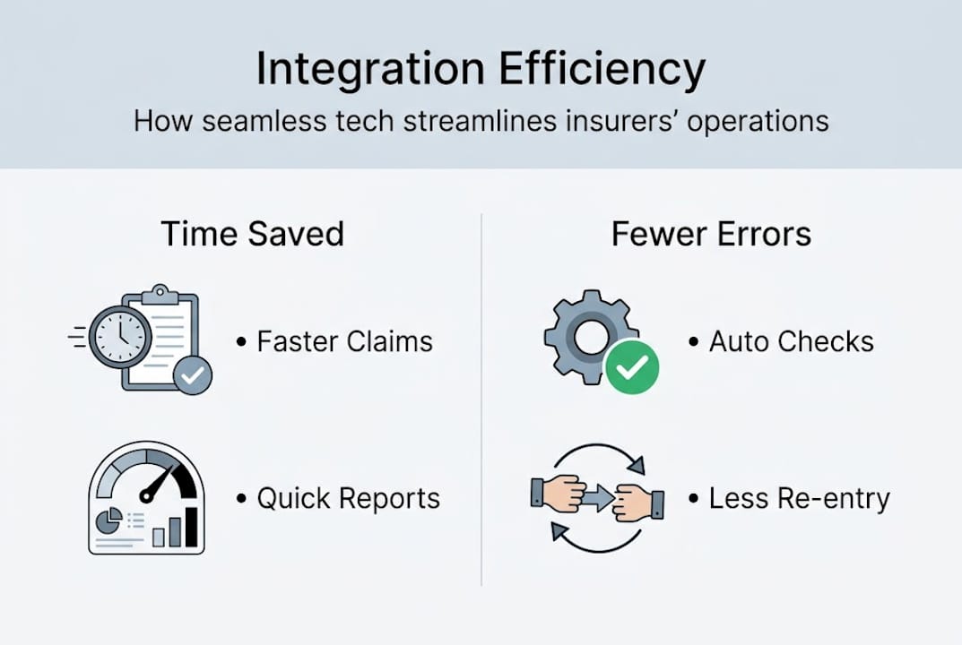 Infographic on integration efficiency for insurers