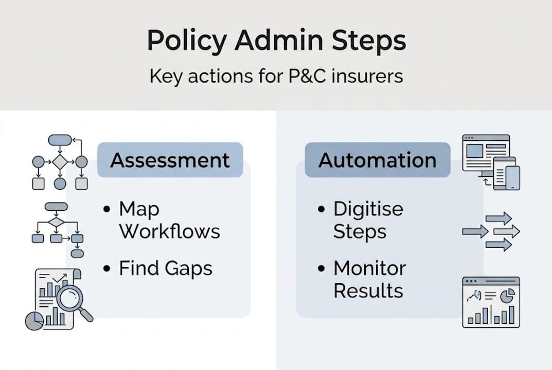 Infographic showing steps to streamline policy process